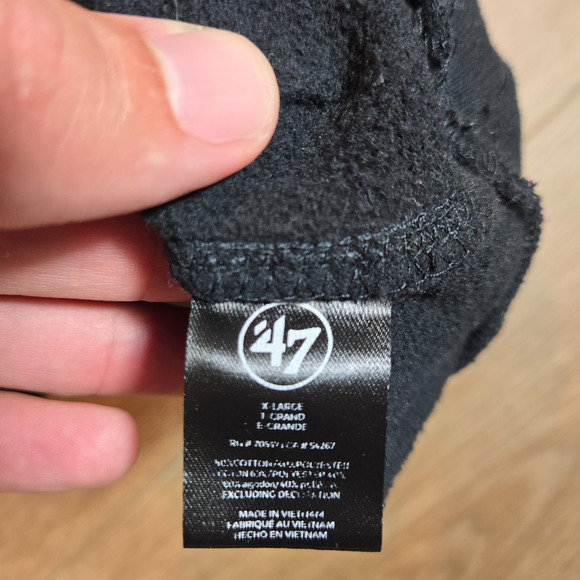 Oakland Raiders 47 Brand Hoodie Men XL Black Big Shield Logo NFL Las Vegas - Picture 8 of 10